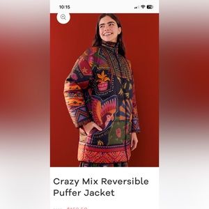 FARM Rio crazy mix puffer jacket - reversible